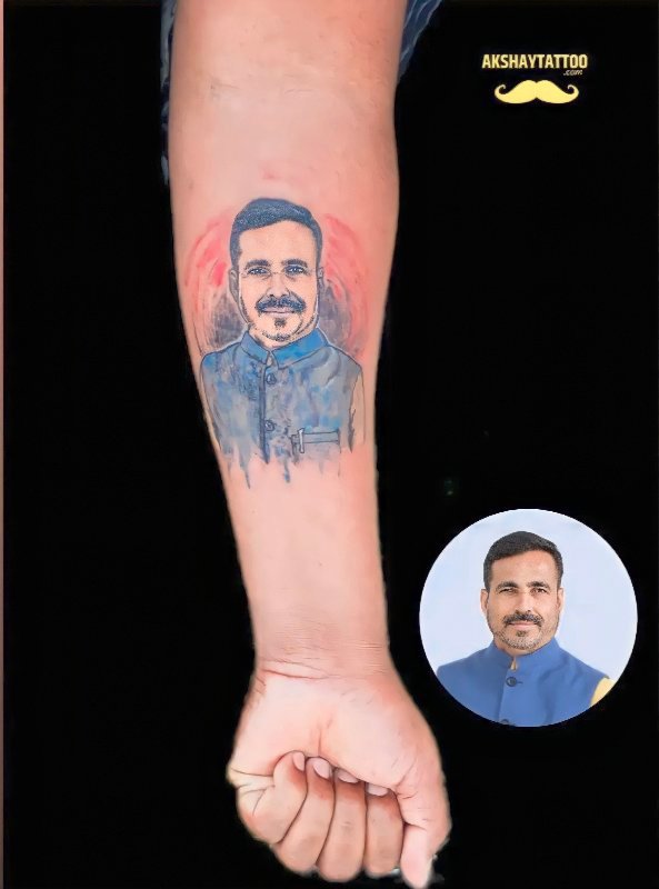 realistic 3d portrait Tattoo